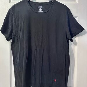 Polo Ralph Lauren Men’s Black Under Shirt Crew Neck Short Sleeve Size Large Logo